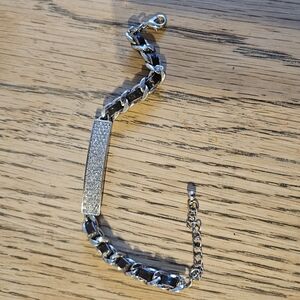 Silver and Black Women's Bracelet